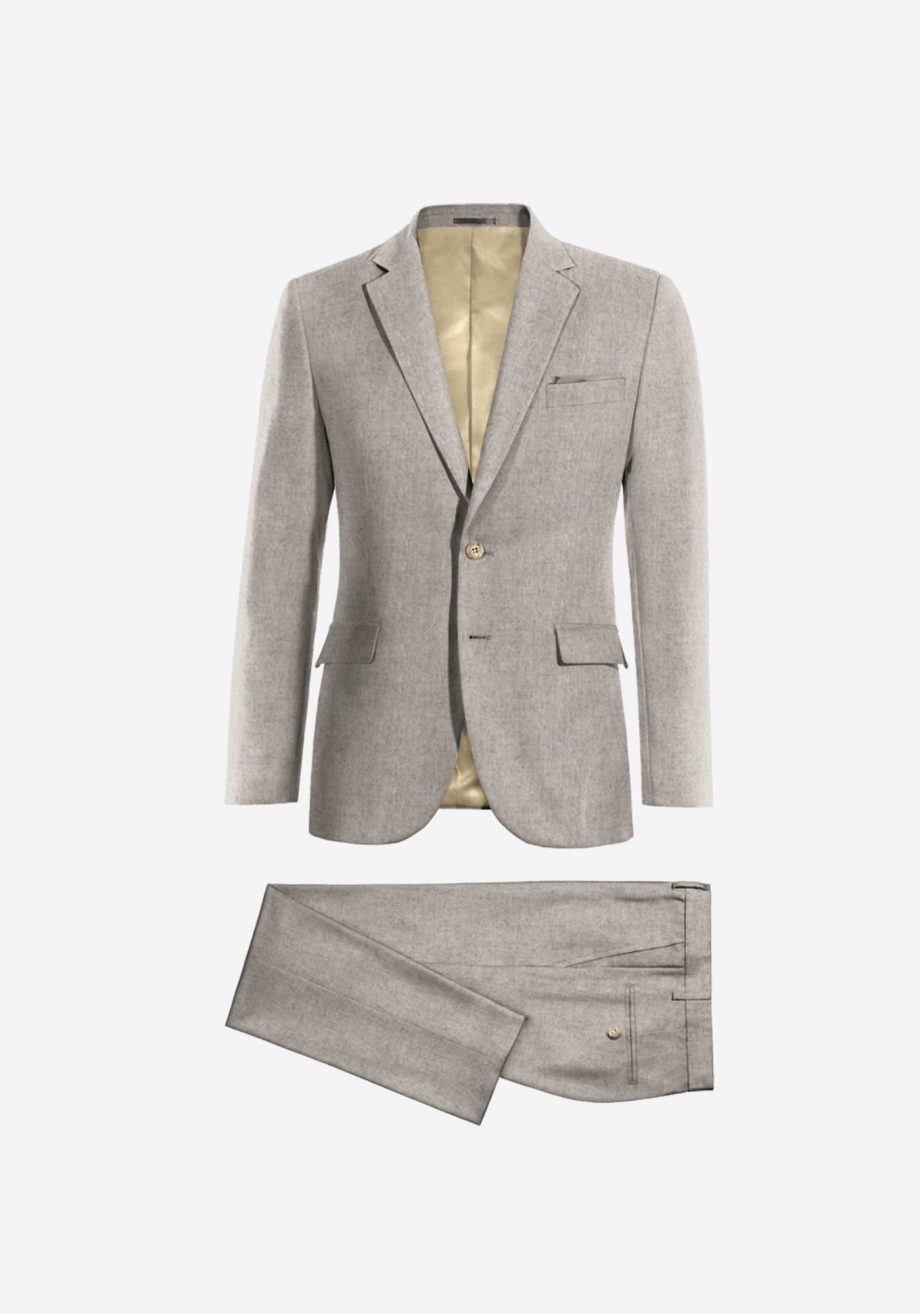 Beige Grey Suit