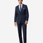 Navy Blue Wool Suit