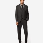 Grey Wool Blends Suit